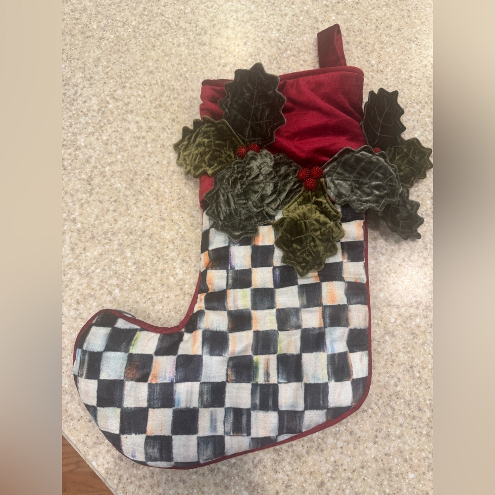 1 Mackenzie child 17 in velvet Holiday Stocking.